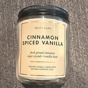 White Barn Cinnamon Spiced Vanilla Candle - Cream